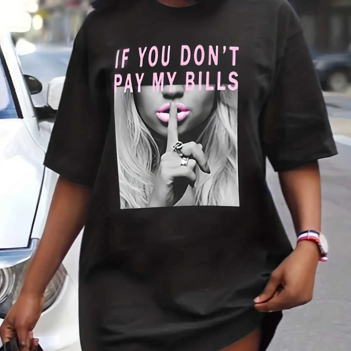 Lexy Lips Print Mini Tee Dress Short All Crew Neck Casual Dress For Summer Spring Beach Casual Dresses Womens ClothingXJ250224