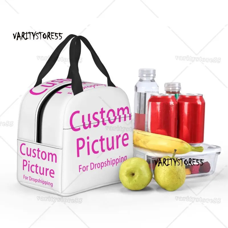 Custom Po Lunch Box Waterproof Customized DIY Print Cooler Thermal Food Insulated Lunch Bag Portable Picnic Tote Bags 250224