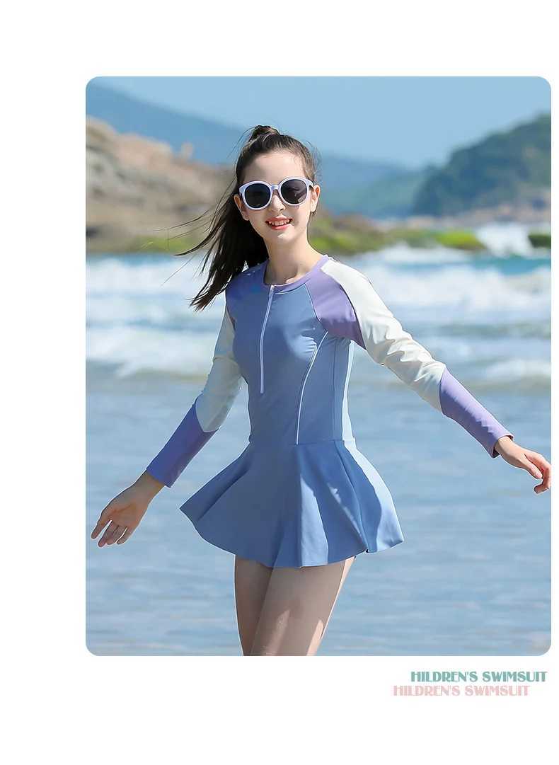 Childrens swimsuits for girls princess swimsuits big girls and teenagers swimsuits X250224