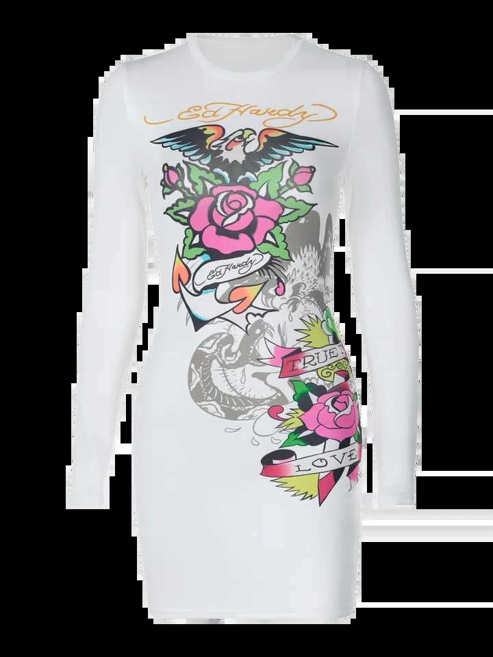 Dulgura 2023 Autumn Womens Printed Mini Dress Y2K Casual Street Clothing Body Shaping Wholesale Direct Shipping Party ClothingXJ250224