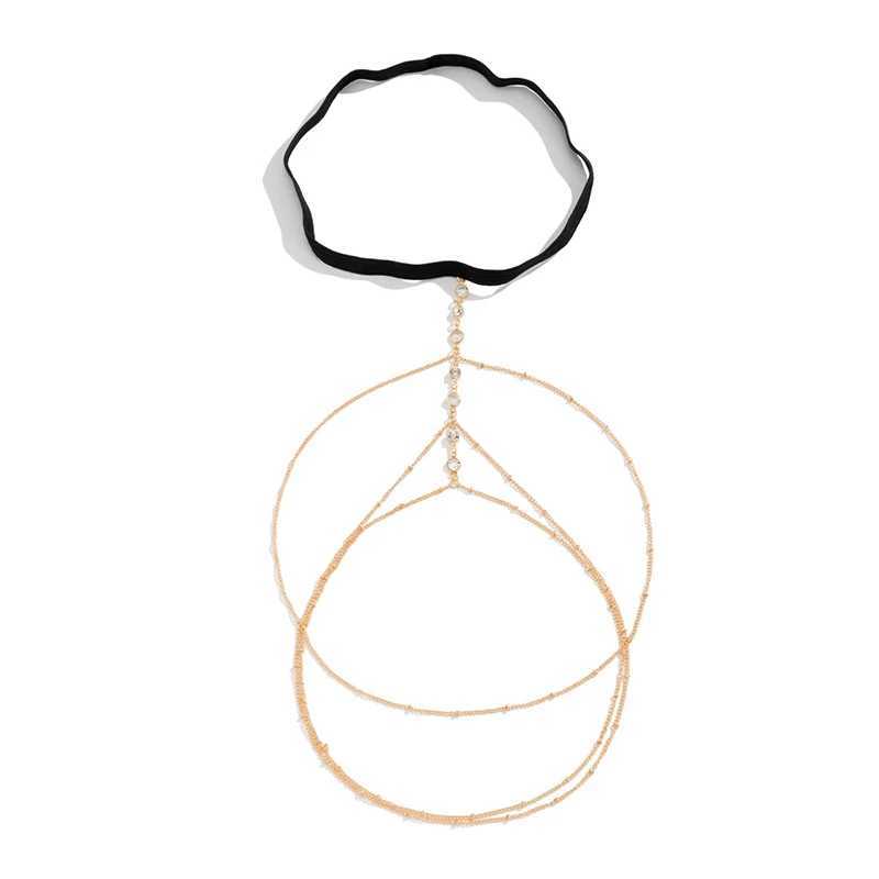 2024 New Women Bohian Thigh Chain Simp Star Body Chains for Women Doub-layer Metal Bodychain Fashion Thigh Jewelry g NoXJ250224