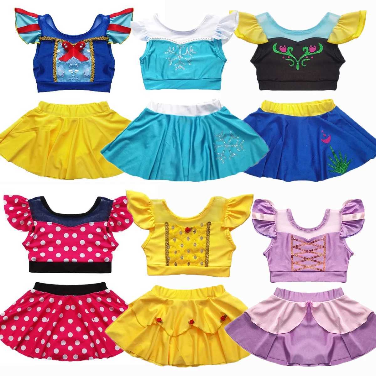 Fairy Tale Princess swimsuit girl Elsa Anna Snow White swimsuit beauty children 2-8Y swimsuit X250224
