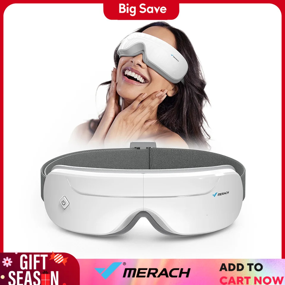 MERACH Eye Massager with Heat Compression and Bluetooth Music Care Device Smart Mask for Birthday Gifts 250219