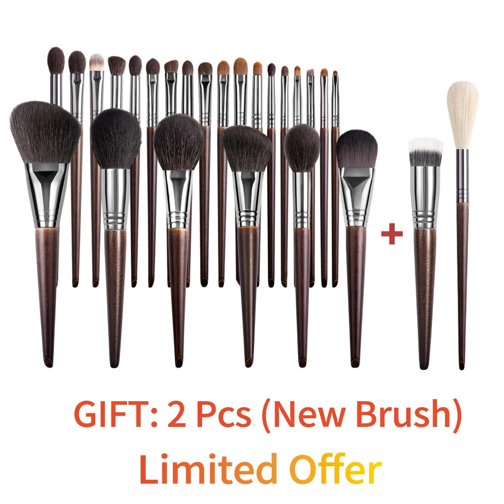 OVW Natural Goat Hair Makeup Brushes Set Professional Kit brocha maquillaje pedzle do makijazu blending smudging brush shader 250224