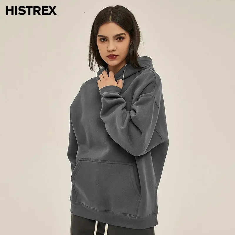 500 Grams Cotton Thick Hoodie MenAutumn Winter Warm TopsLambswool Fleece Fashion Womens Jogger SweatshirtHeavy Weight 17.6 oz 250225