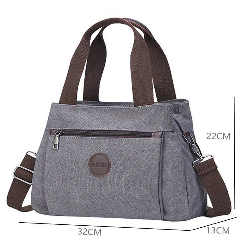 Casual Womens Bag Canvas Ladies Single-shoulder Messenger Bag Womens Large-capacity Multi-compartment Canvas Bag Z250225