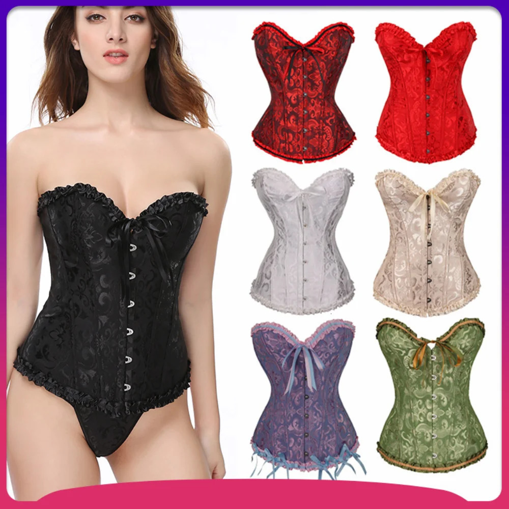 Sexy Slimming Corsets Waist Trainer Body Shaper Fajas Gothic Corset Lace Up Boned Corselete Shapewear Women Clothes Plus Size 250224