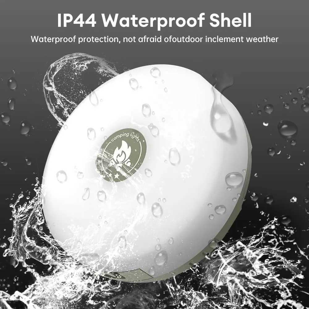 10M Camping String Lights with Lanterns 2000mAh Outdoor Camping Lights Tent Atmosphere Light Waterproof Rechargeable Flashlights Z250225