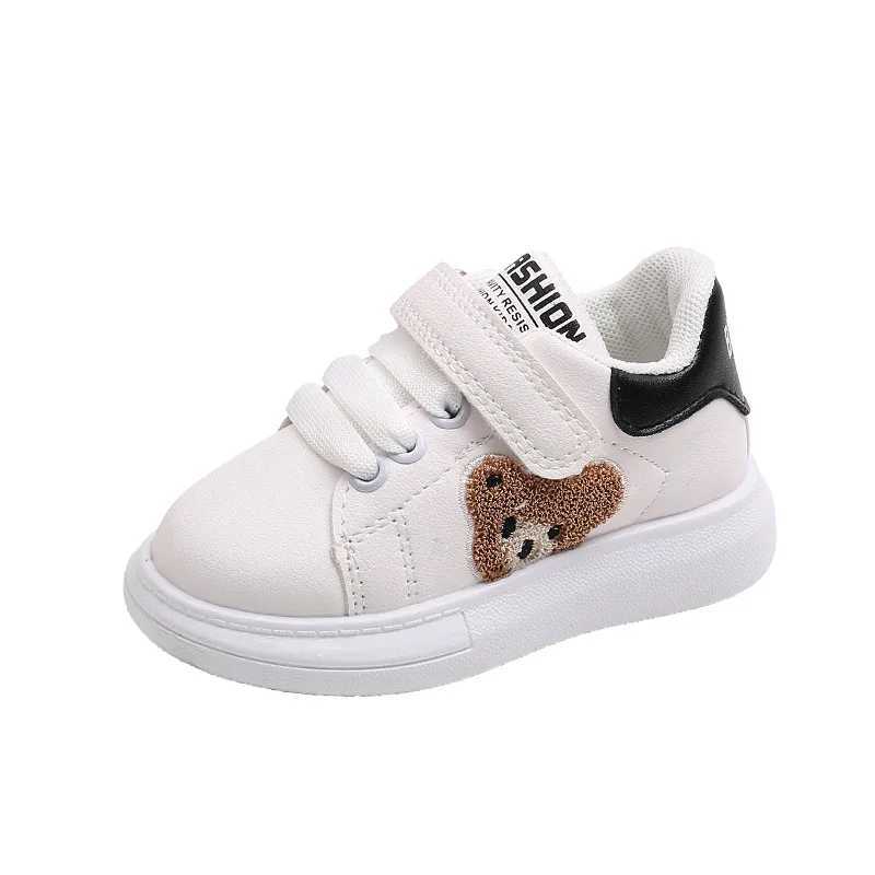 Children Shoes 2024 Spring Autumn Kids Sneakers Boys Sport Shoes Fashion Cute Animal Girls White Shoes Size 21-30 W250225