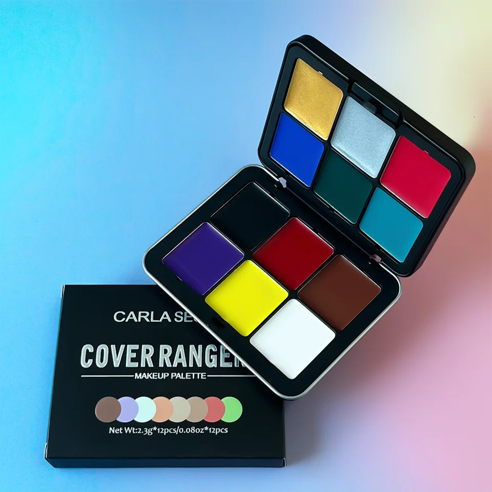 Eye shadow palette 12 color matte neon fluorescent pigment metal makeup palette flash eye shadow palette box 250222