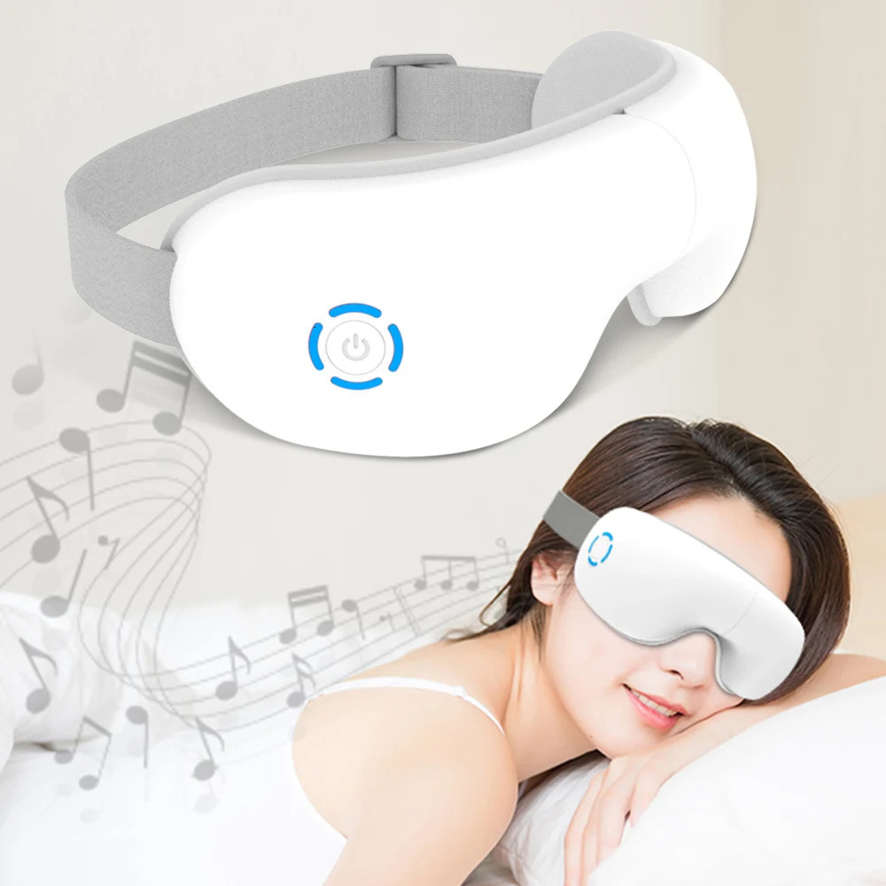 Eye massager with thermal vibration and music massage glasses eye muscles mask female relaxation gift 250219