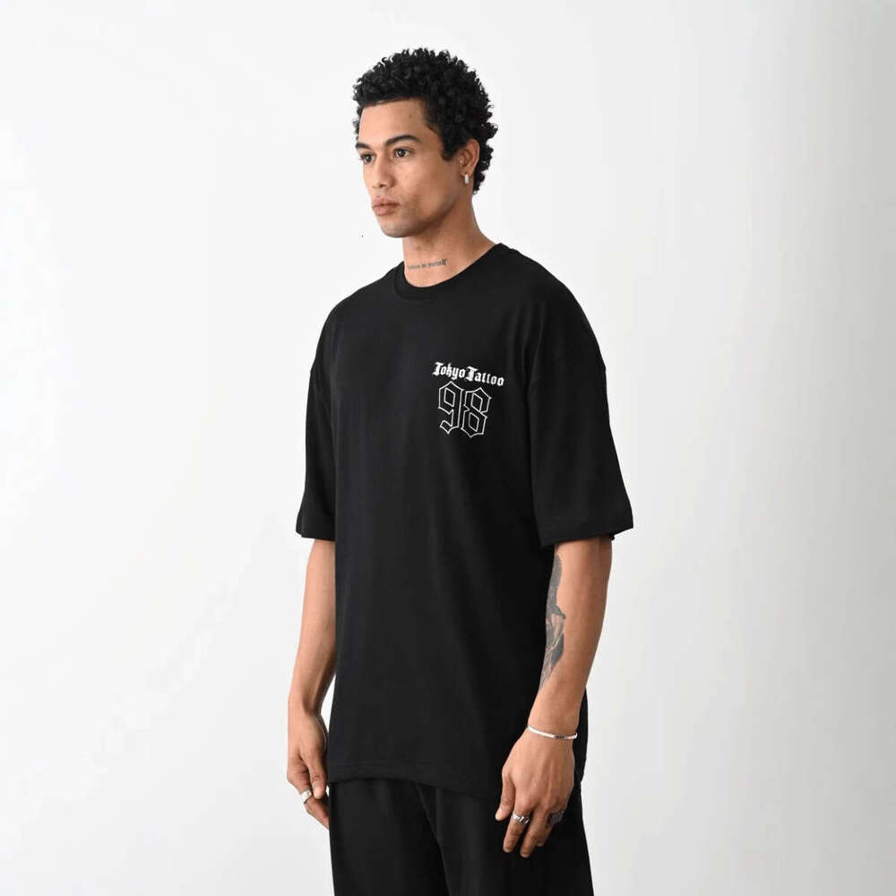 Street Y2K Hip Hop Top Letter Printed T-shirt Spring/Summer Short Sleeve Trendy Brand Casual Men's and Women's Round Neck