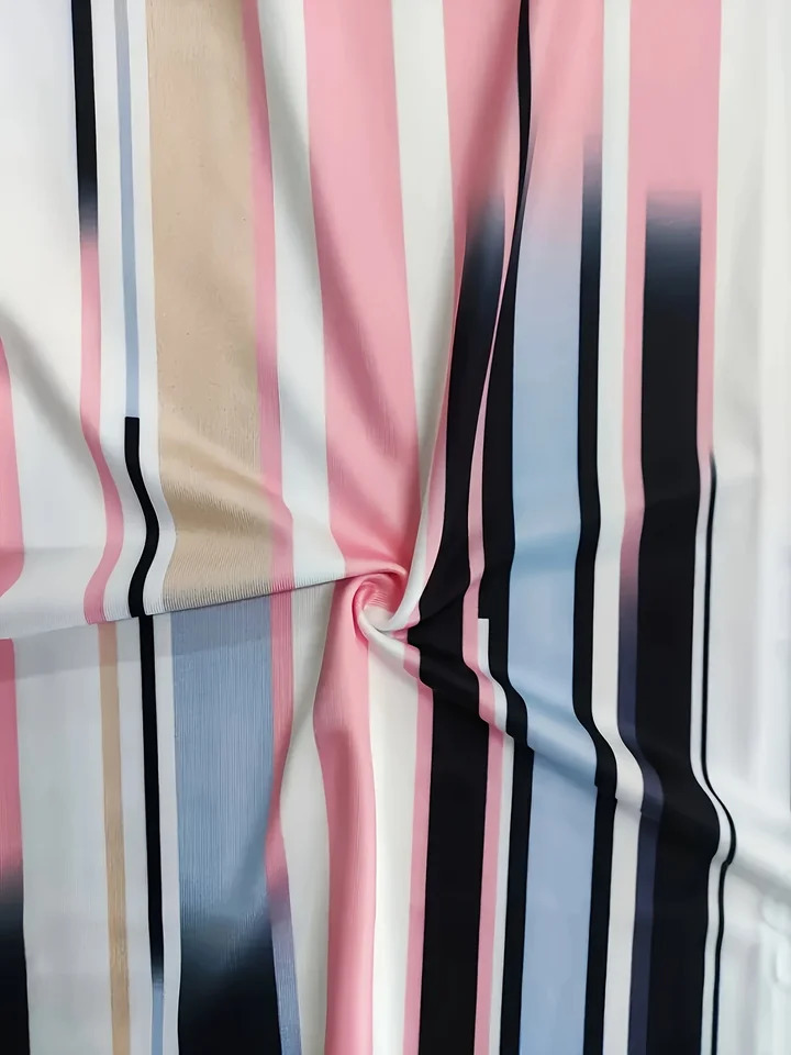 Summer womens striped print tank top V-neck loose plus size tank top 250224