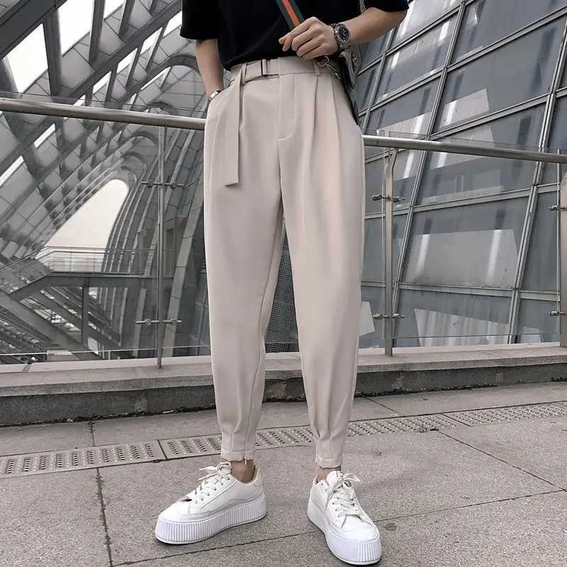 Youth Trend Business Leisure Comfortable Slimming Edition Simple Fashion with Nine Point Mens Pants Spring/Summer New 2024 W250225