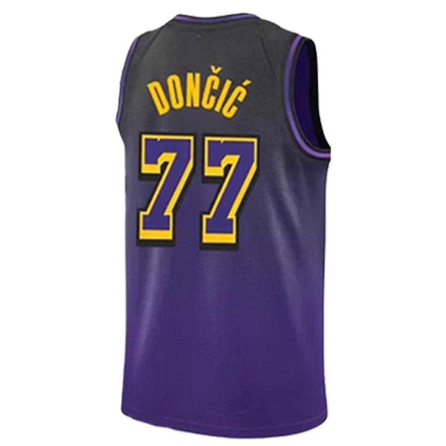 ed Lukaa Doncic Basketball Jerseys Men Kids Youth City Jersey Yellow white vest adult children embroidery