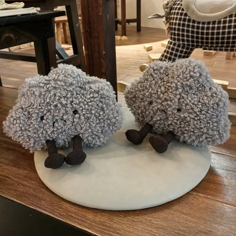 23X26cm Soft Lovely Cloud Shaped Pillow Kawaii Stuffed Plush Dark Clouds Toy Bedding Baby Room Home Decoration Children Gift 250224