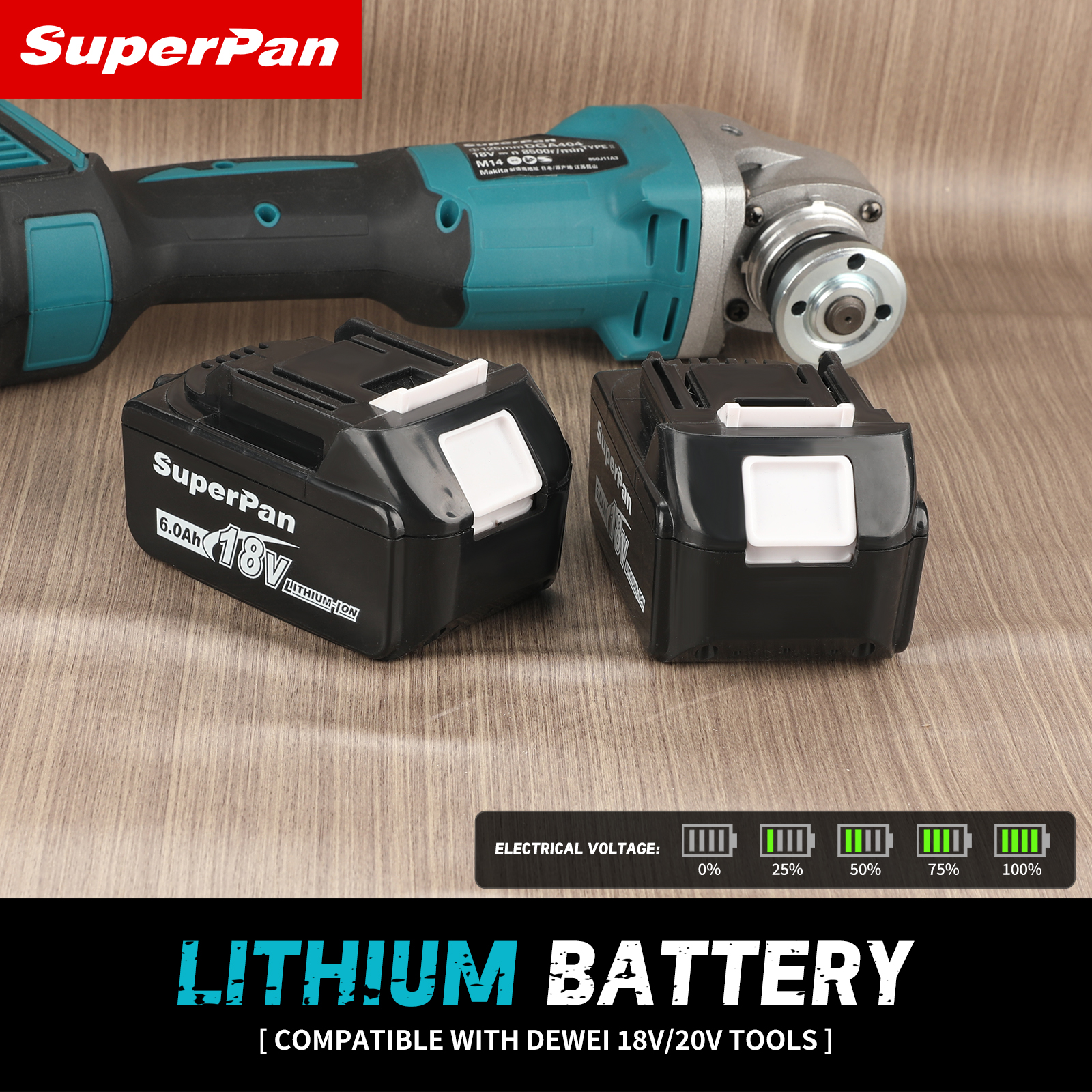 High Capacity MAKITA 18 Volt 6.0 Amp Hour Replacement Power Tool Battery
