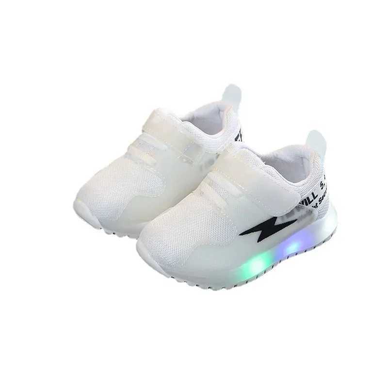 Kid Tennis Shoe Autumn New Luminous Children Sneaker Boy Fashion Girl Shoe Breathable Light Kid Shoe Gril Casual Sport ShoesT250225