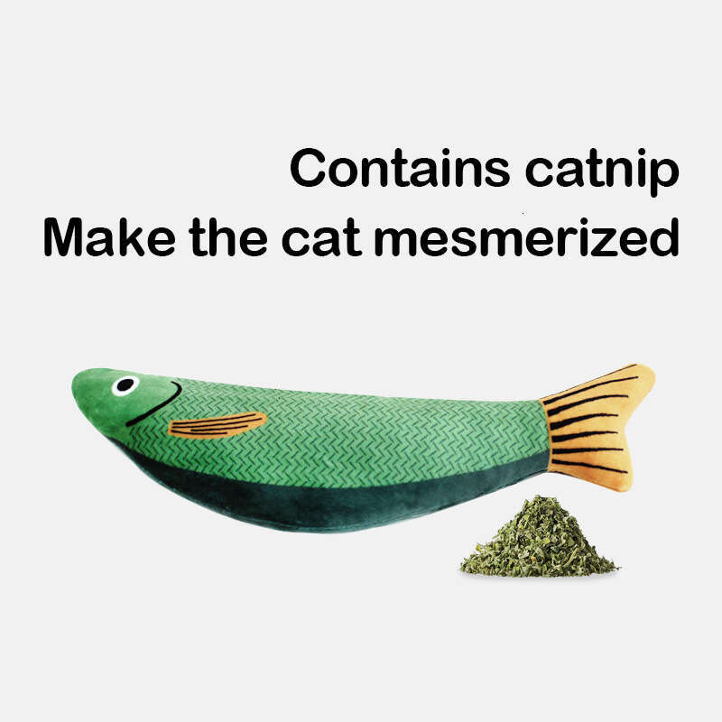 DHpet Infused Saury Fish Cat Toys - Soft, Durable, with Crinkle Sound for Interactive Indoor Kitty Exercise, 9.4 Inches, Suitable for All Breeds