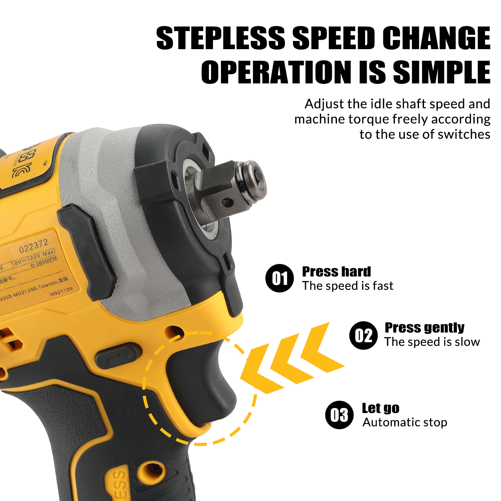Professional DeWalt DCF850 Battery Powered Impact Screwdriver Machine Kit Brushless Technology Efficiency