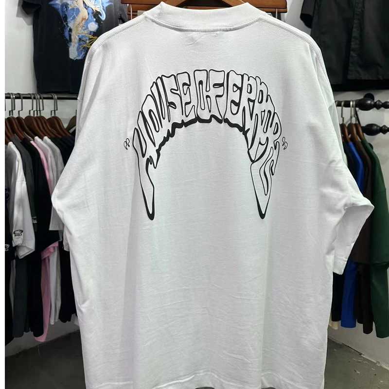 2024 Hipster Letter Print House of Errors T-shirt Summer Casual Crew-neck House of Errors Short-slved Tops Y250225