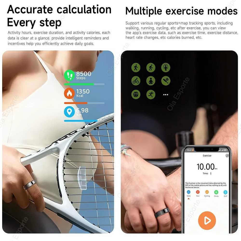 Suitable for Xiaomi Huawei Samsung Galaxy Ring 2025 new smart ring mens Bluetooth health monitor IP68 5ATM waterproof multi sport Mo W250225