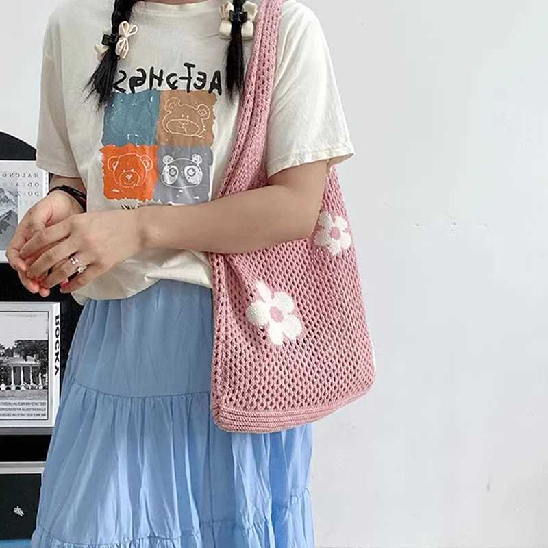 Women's Handbag, Hollow Mesh Shoulder Bag, Fashion Handbag, Super Cool Knitted Handbag, Travel Beach Handbag