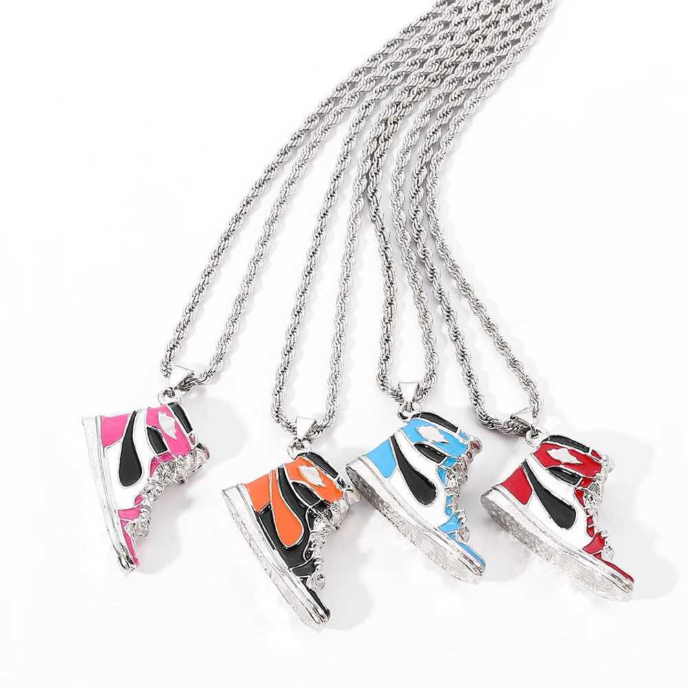 Mini Hip-hop Sneaker Cute Pendant Necklace Cool Collar Fashion M Street Style Rapper Gift For Friend X250224