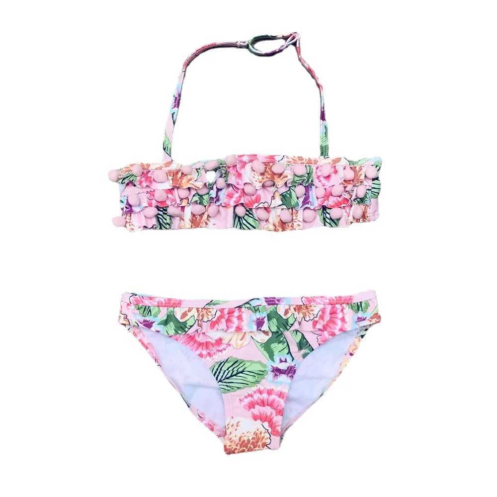 Girls Cute Floral Bikini Girl Two Piece Beachwear Child Split Swimwear Swimsuit Baby Bathing Suit For Kids Baby Girls Biquini X250224