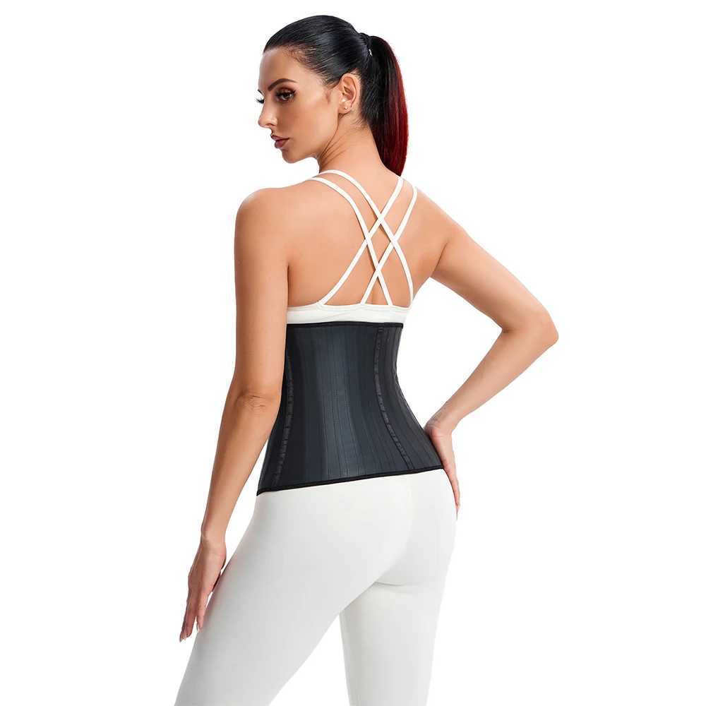 29 Steel Bones Latex Waist Trainer Hook And Eye Corset Fajas Belt Cincher Underbust Corset M250225