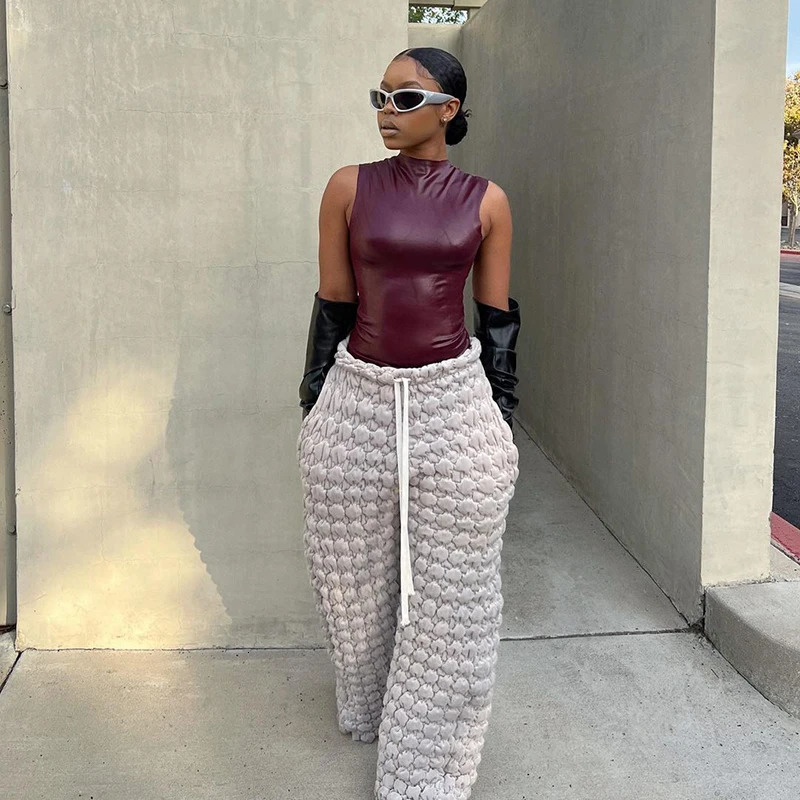 Summer Sexy Tank Tops Women Sleeveless Solid Tank Bodycon High Street Casual Vestidos Zippers Fashion Folds Camisole Female 250224