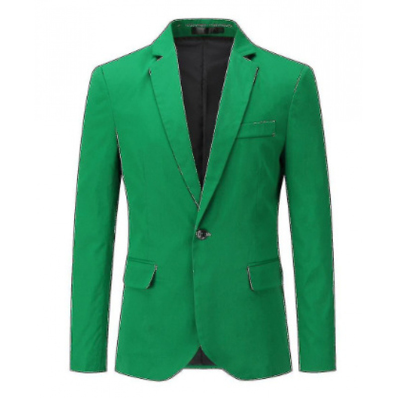 F225Elegant Men's Casual Suiting with Artful Print - British Slim Cut Jacket