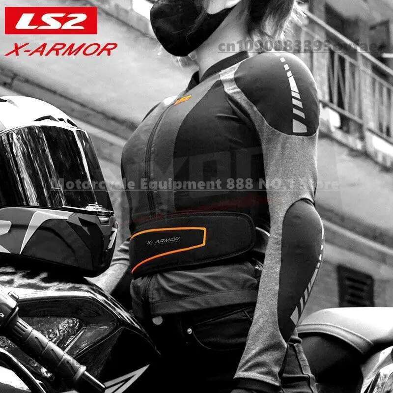 LS2 Motorcycle CE Certified Summer Breathable Motorcycle Race Jacket Body Armor Men Women Motorcycle Jacket Armor Clothing