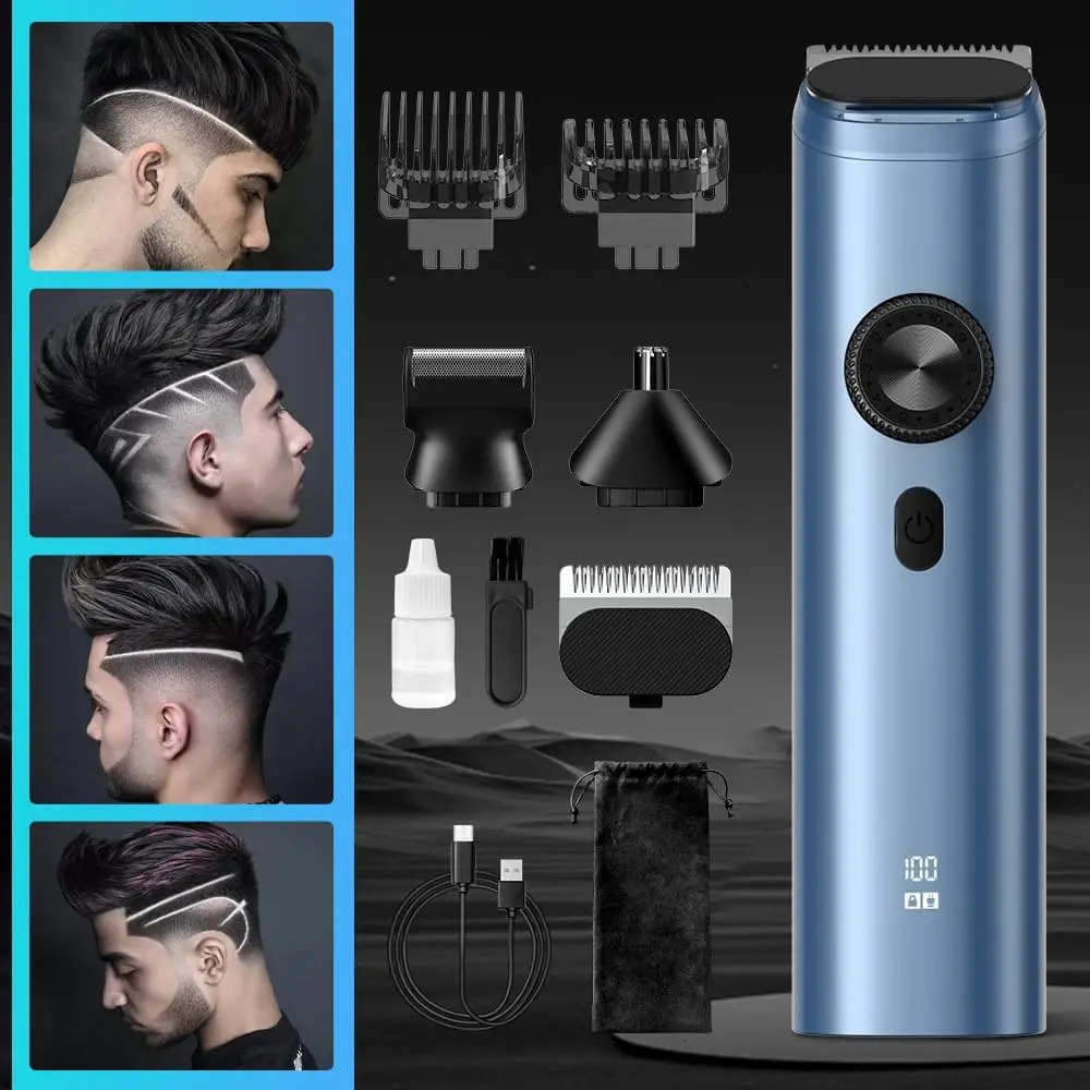 Sejoy Mens Beard Trimmer Cordless Nose Hair Waterproof and Set Electric Shaver 250217