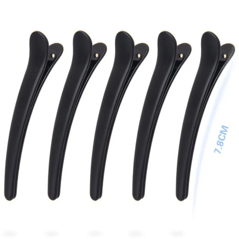 10PCS Professional Hairdressing Salon Hairpins Black Plastic Single Prong DIY Alligator Hair Clip Care Styling Tools 250218