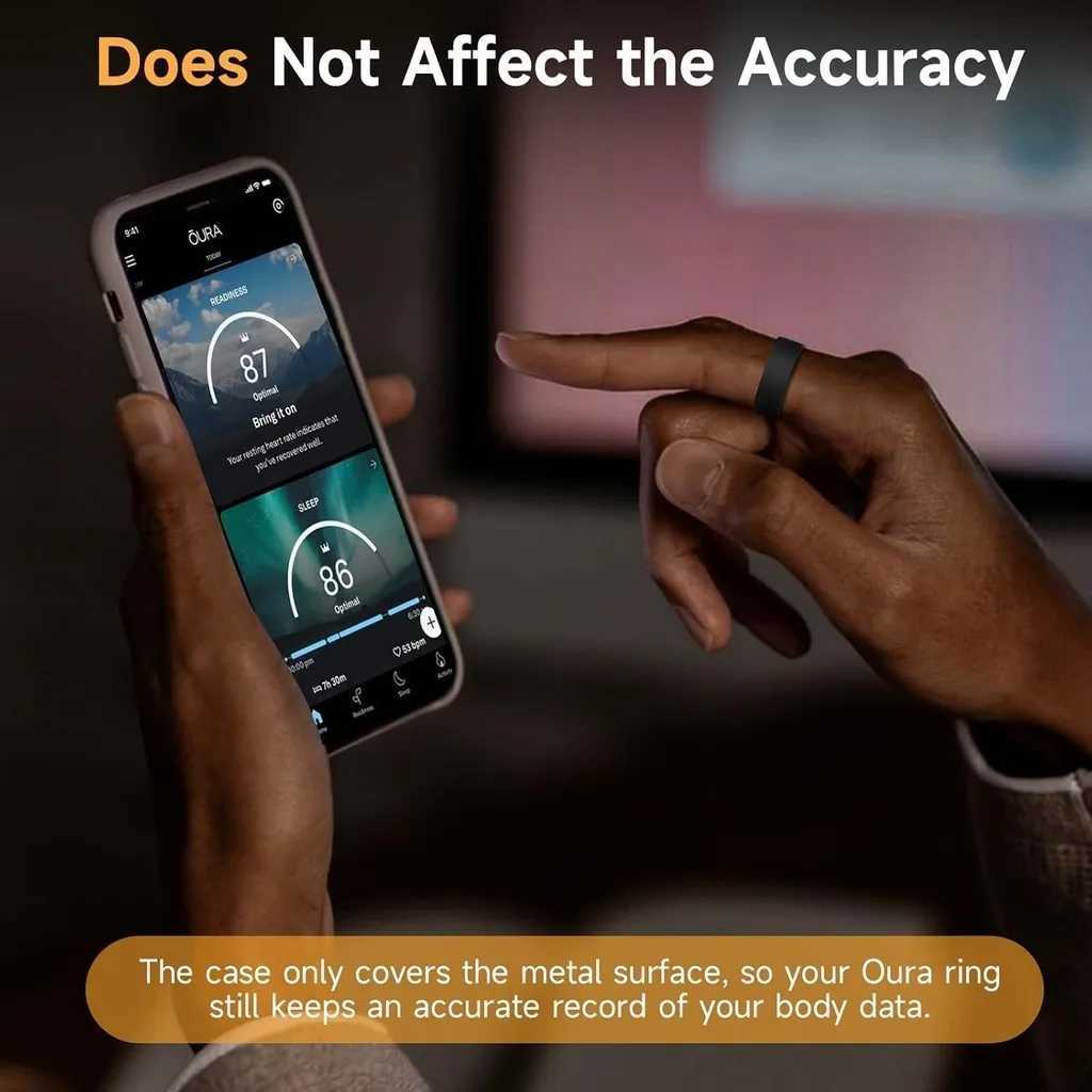 8 Pack for Samsung Galaxy Ring Case and Oura Ring Gen3 Cover Anti-Scratch Protective Soft Elastic Silicone Case W250225