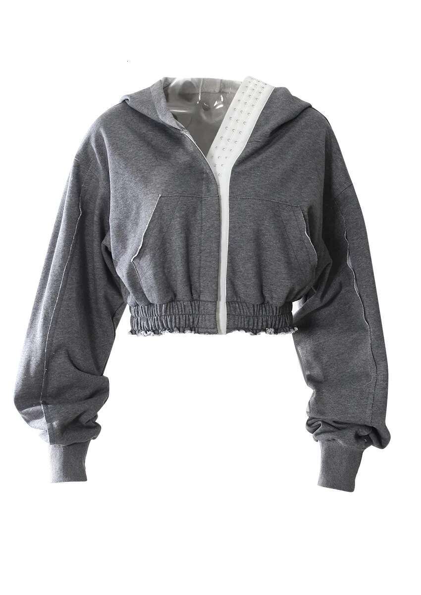 Getspring Women Pant 2025 Spring New Hooded Color Matching Short Coat High Waist Loose Long Wide Leg Pants Two Pieces Sets