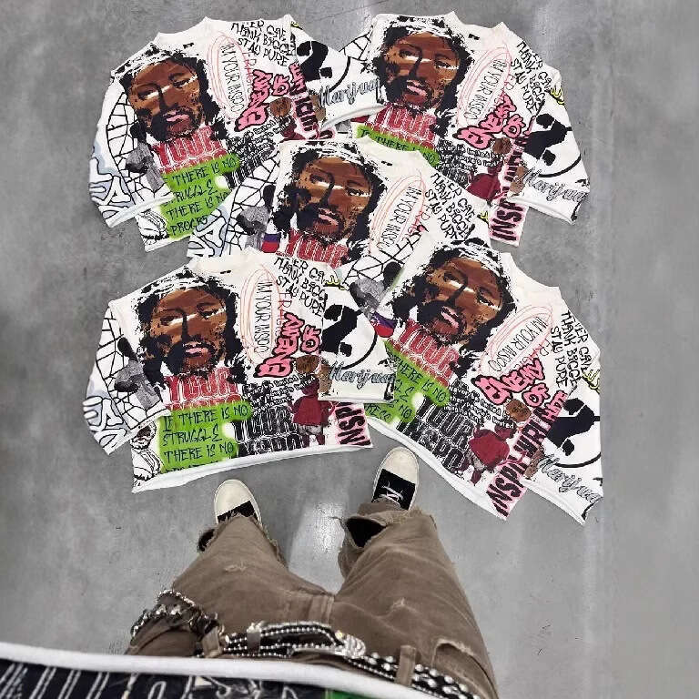 Summer New Personalized Street Graffiti Letter Printed Y2K Loose Short T-shirt for Men and Women