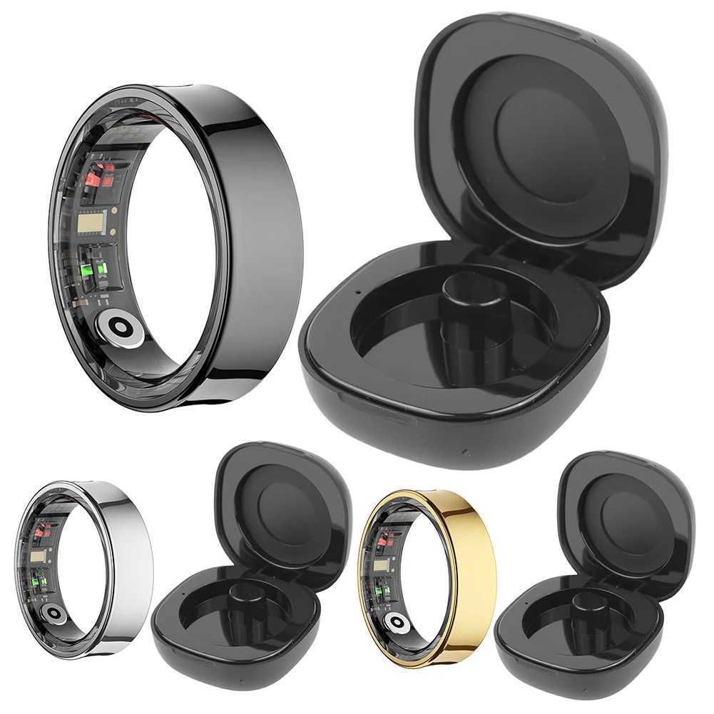 R09 Smart Ring Sleep Monitoring Health Monitor Body Temperature Tracker 100+ Sport Modes Ring with Charging Case for Men Women W250225