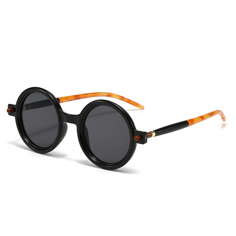 2025 new European and American fashion round frame anti-blue light plain glasses for men and women, anti-blue light glasses frame, female photo shoot 