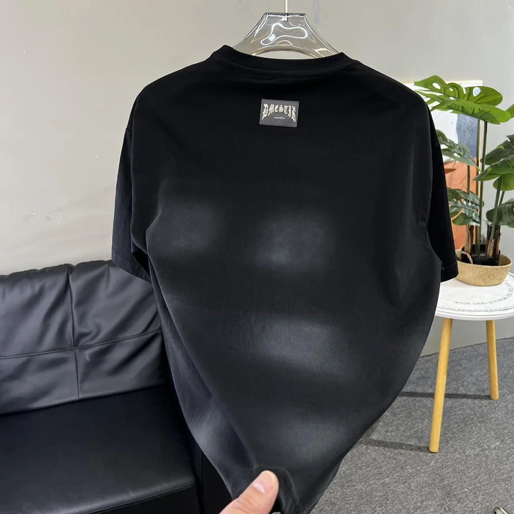 Mens T-Shirt Y2k Sanskrit Rhinestone Decoration T-Shirt Summer Streetwear Gothic Rock Shiny Fashion Short Sleeve Top Men 250225