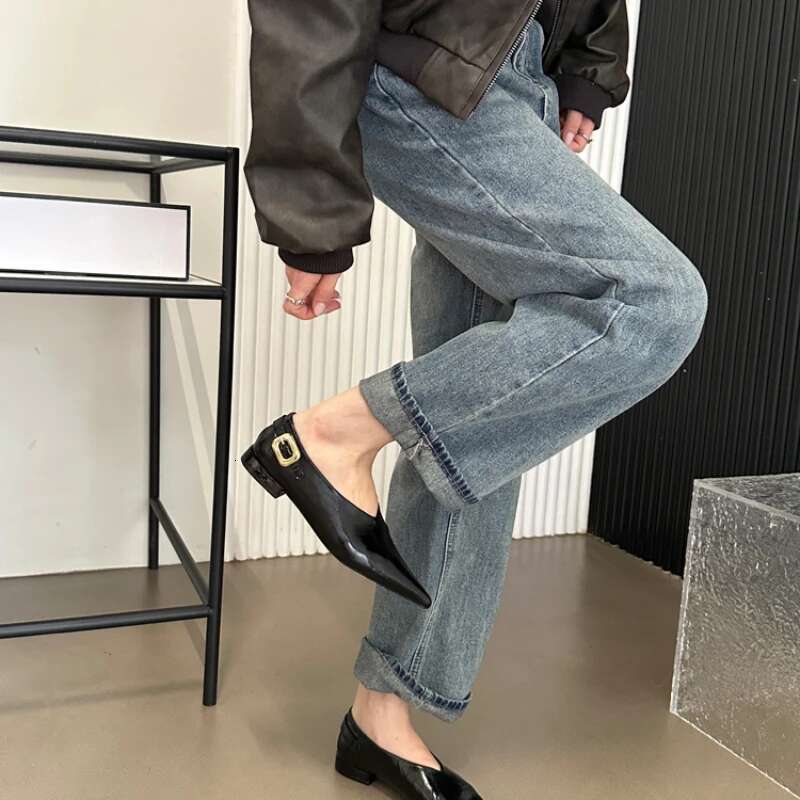 New Fashion Shallow Women With Casual Soft Female Slides Footwear Pointed Toe Office Lady Flats Shoes