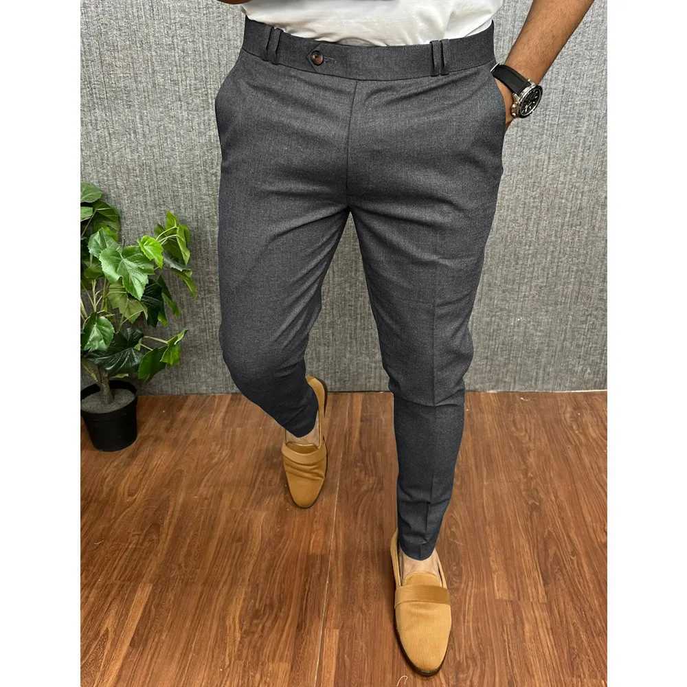 Mens Smart Casual Pants Pencil Pants Straight Business Formal Mans Slim Fit Trousers Stretch Pants Clothing Mens Pants Mens W250225