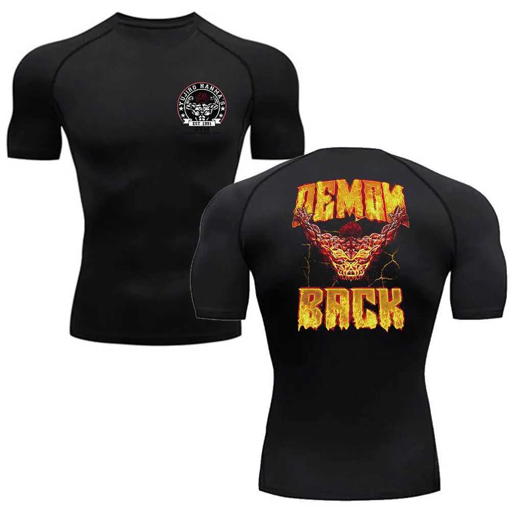 New Arrival Anime Baki Hanma MenS T Shirt Gym Fitness Boxing Outdoor Training MMA Rash Guard Boxing Shirt Herren Jiu Jitsu Bjj Sport Shirt Z250225