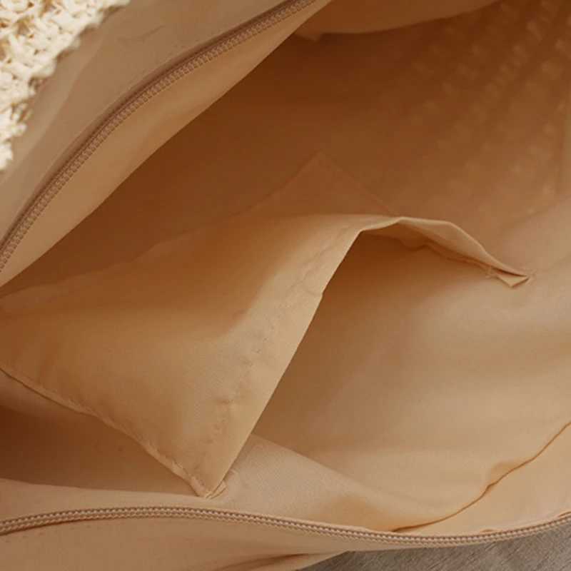 Spring And Summer Popular New Large Capacity Straw Woven Bag Holiday Beach Bag Women Versatile INS Handmade Shoulder Bag Tote Ba