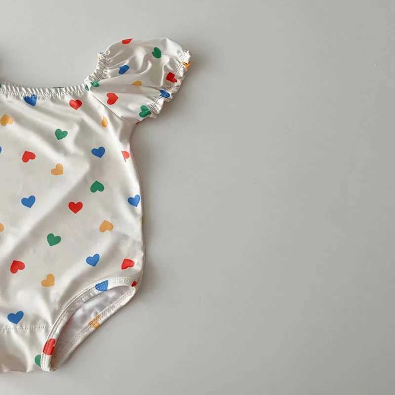 MILANCEL 2pcs Summer Kids Baby Girl Swimming Wear One Piece Heart Print Girls Swimsuits Toddler Swimwear X250224