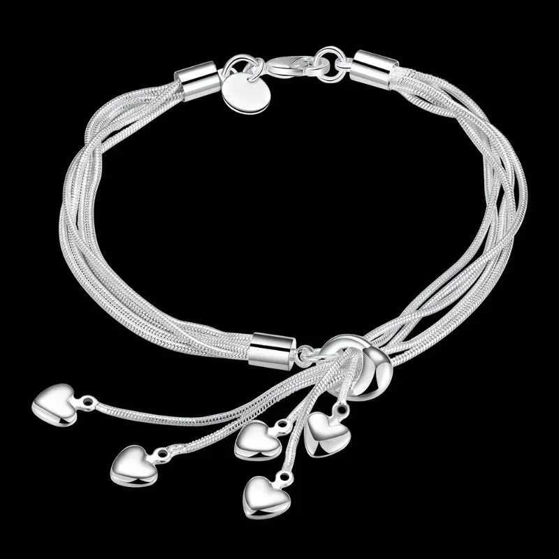 925 Sterling Silver Bracelet Woman Vintage Luxury Original Jewelry Accories Fashion Designer Party Wedding Jewelry Gifts 2024XJ250225