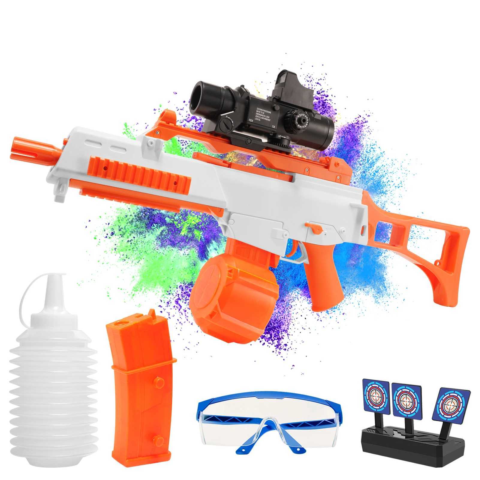 Water Fun G36C Electric Gel Balls Blaster Gun Toys Automatic Manual Dual Shooting Modes Water Bullets Splatter with Large Magazine z250225