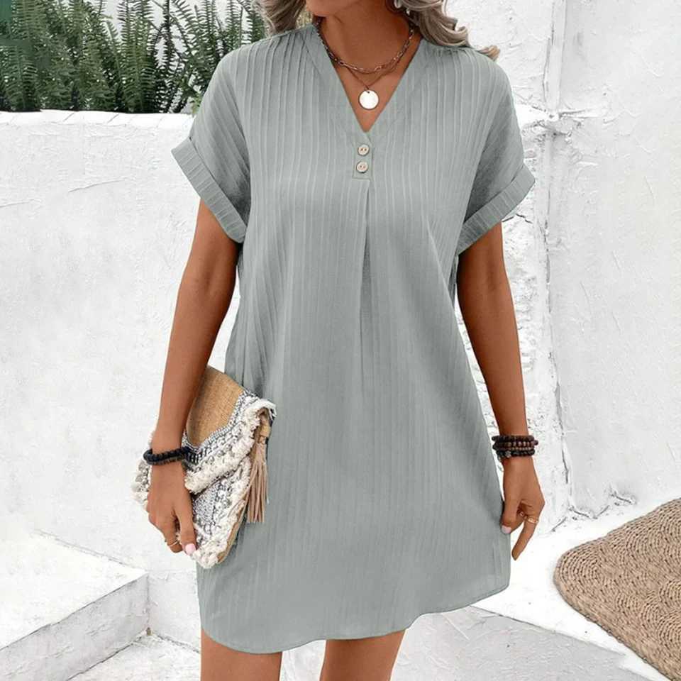 Vintage Womens Dress 2024 Summer Solid Sexy Mini Skirt Korean Fashion Fe Clothing Casual Slim High Waist Sexy Short DressXJ250224