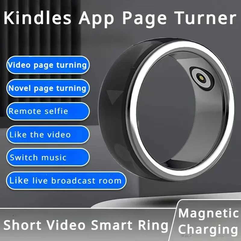 Kindles App Page Turner Touch Scrolling Ring for Phone Multi-platform Compatibility Short Video Smart Ring Remote for Phone W250225